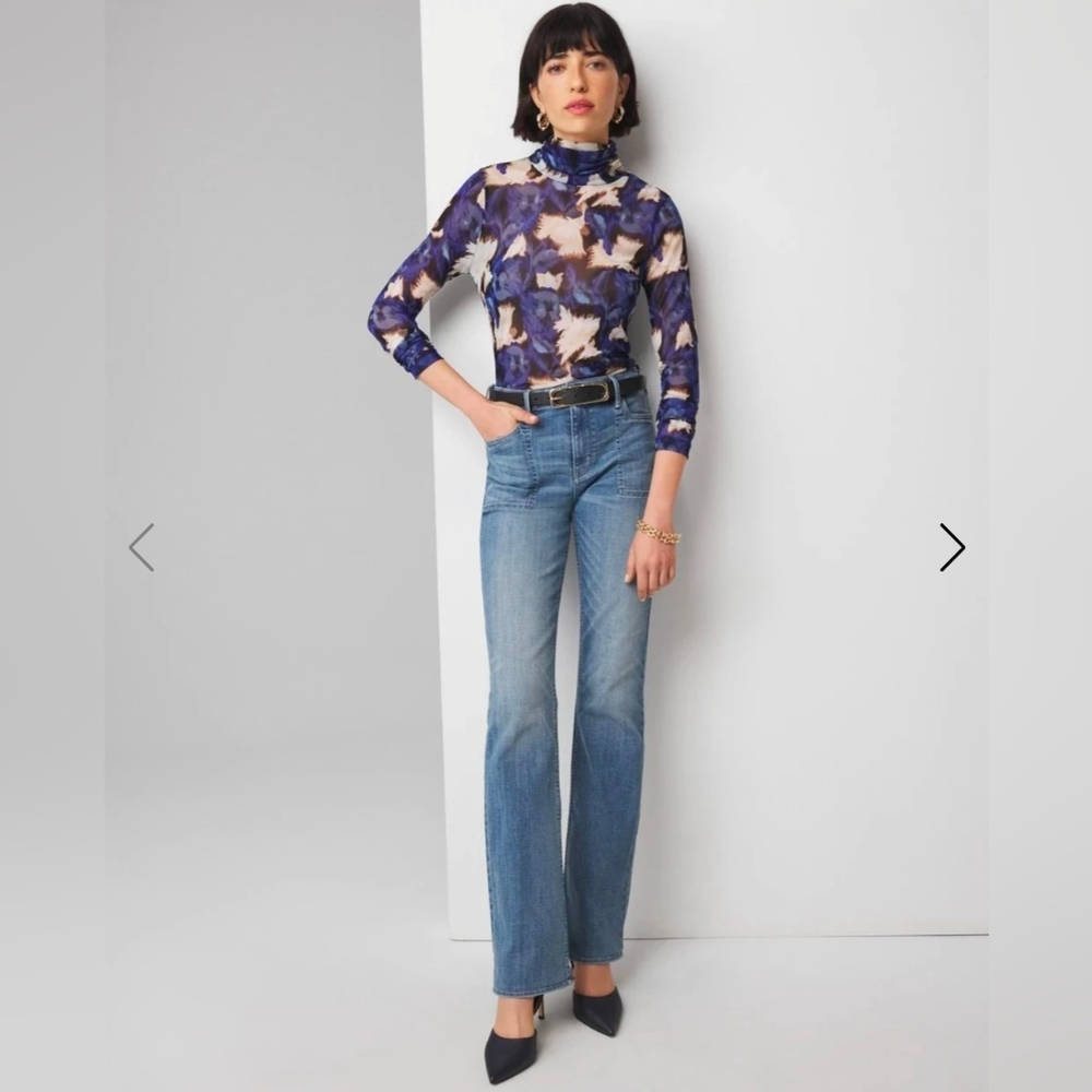 WHBM High Rise Boot Cut Jeans